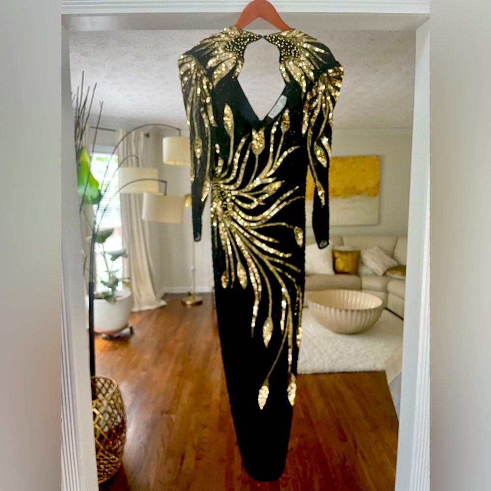 Vintage Neiman Marcus Sequined Gown Sz 12